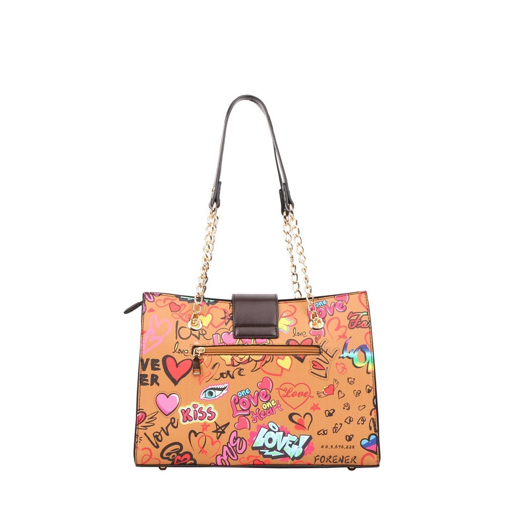 3 in 1 Graffiti HEART - LOVE Print Shoulder Set > Graffiti Handbag